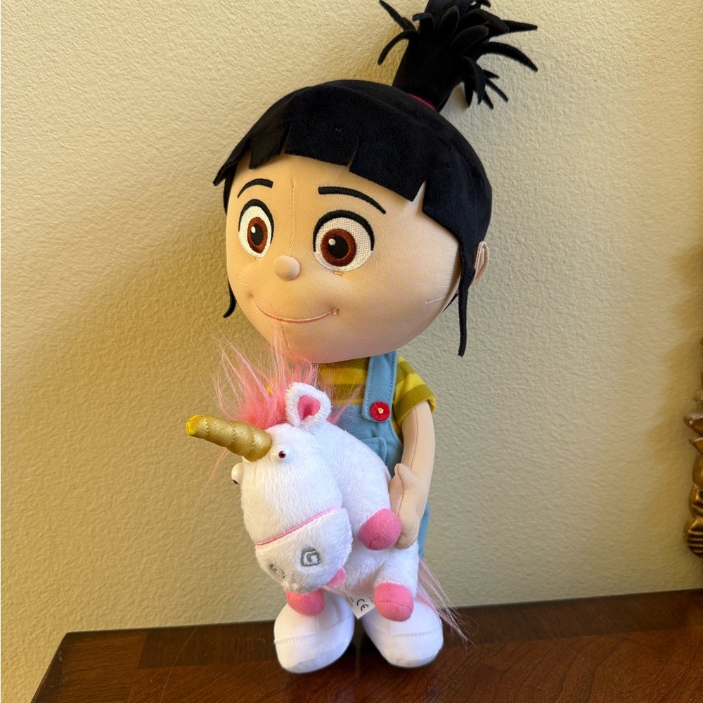 Despicable Me Agnes Plush Doll with Unicorn Toy